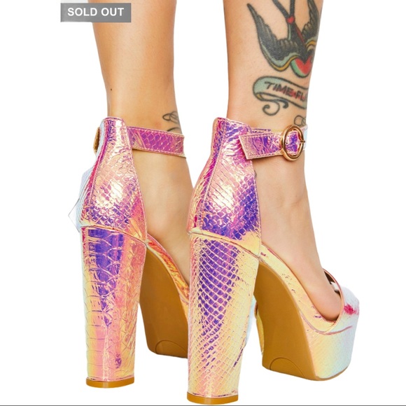 Dollskill x Bamboo Iridescent Platform Block Heel - Picture 6 of 16